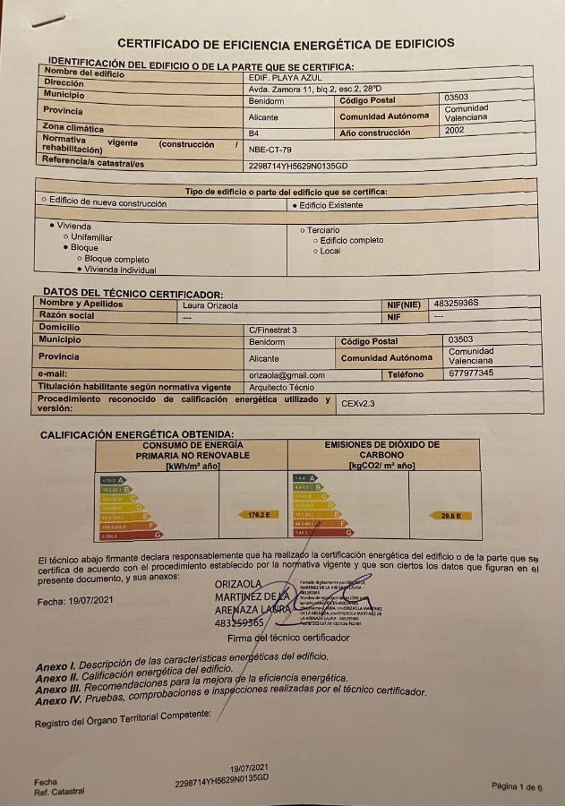 شقة Playa Azul Benidorm 28Th Floor المظهر الخارجي الصورة